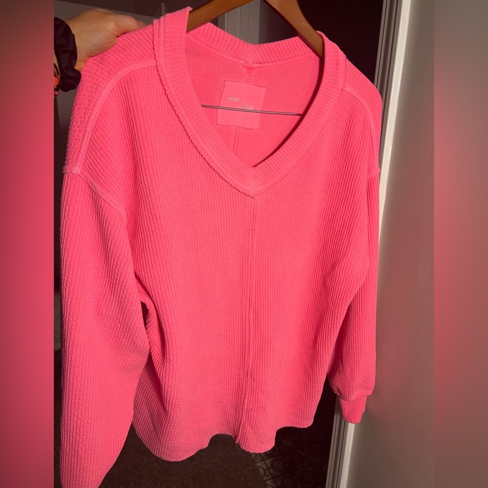 Aerie oversized v neck sweater